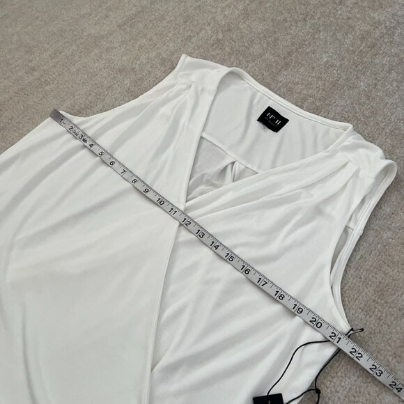 NWT No. 11 Los Angeles White Faux Wrap Hilo Surplice Blouse Top 2X - Picture 6 of 7
